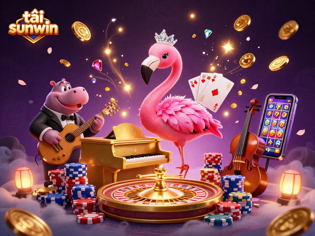 Experience the thrill as you tải sunwin amidst dazzling casino elements and vibrant characters.