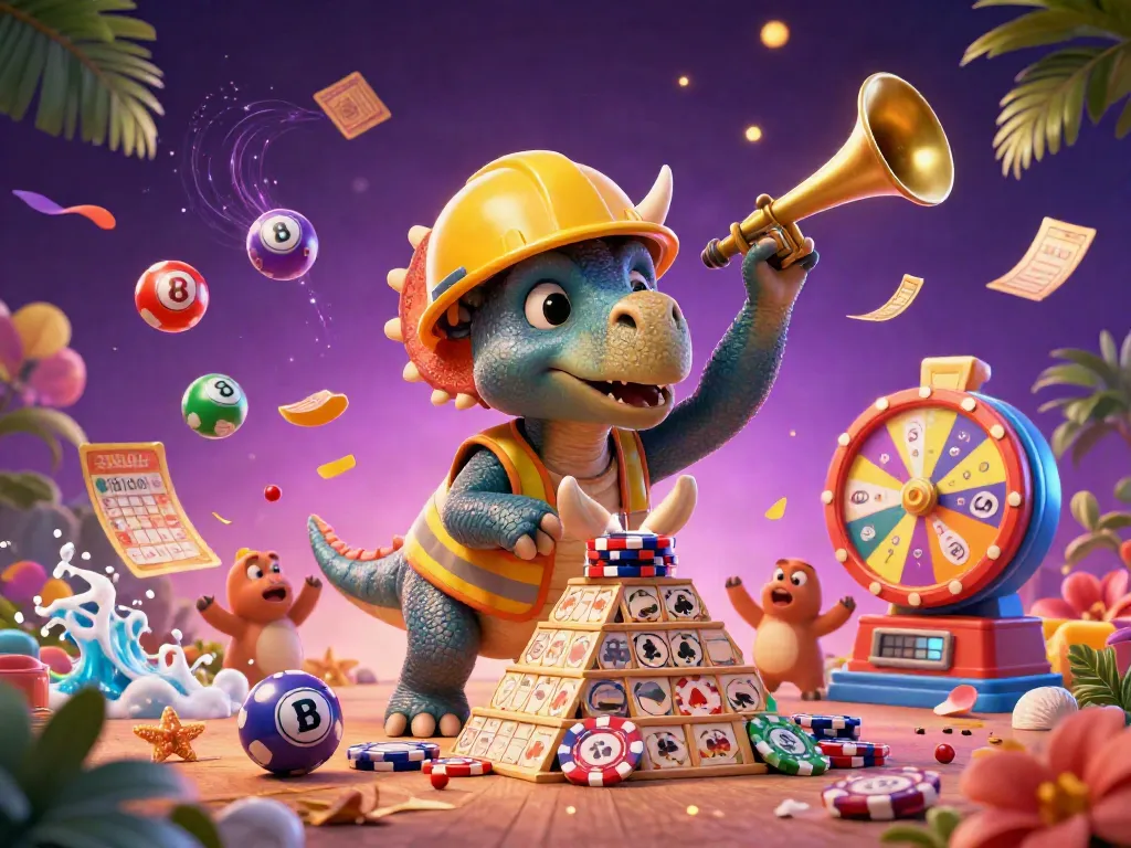 Join the festive EX88 experience with vibrant casino-themed characters and dynamic games.