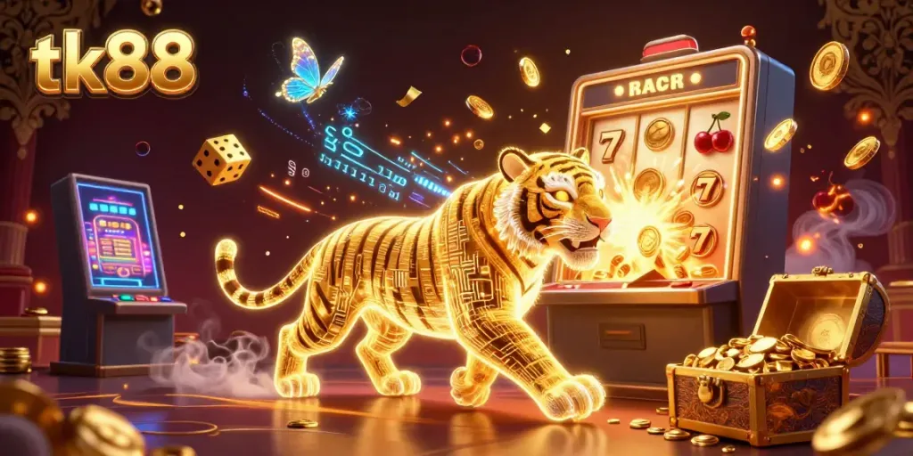 Experience thrilling gameplay with tk88 in this vibrant digital casino scene.