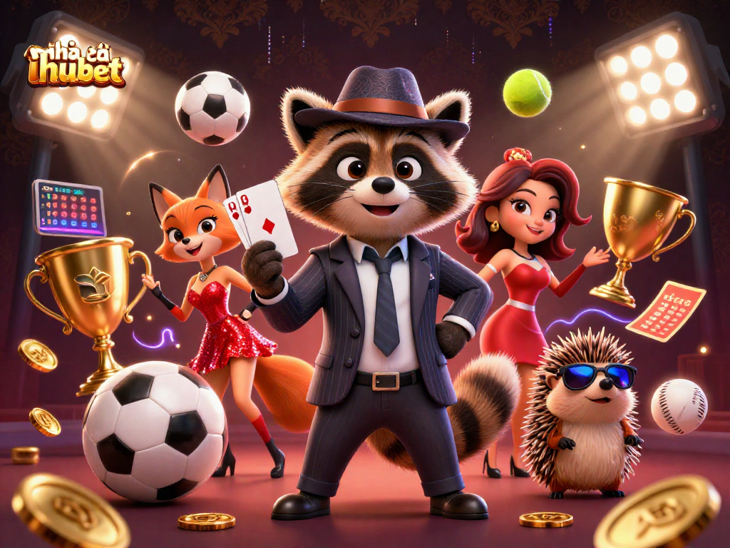 Experience thrilling action at nhà cái hubet with a dynamic 3D scene featuring high-stakes betting elements.