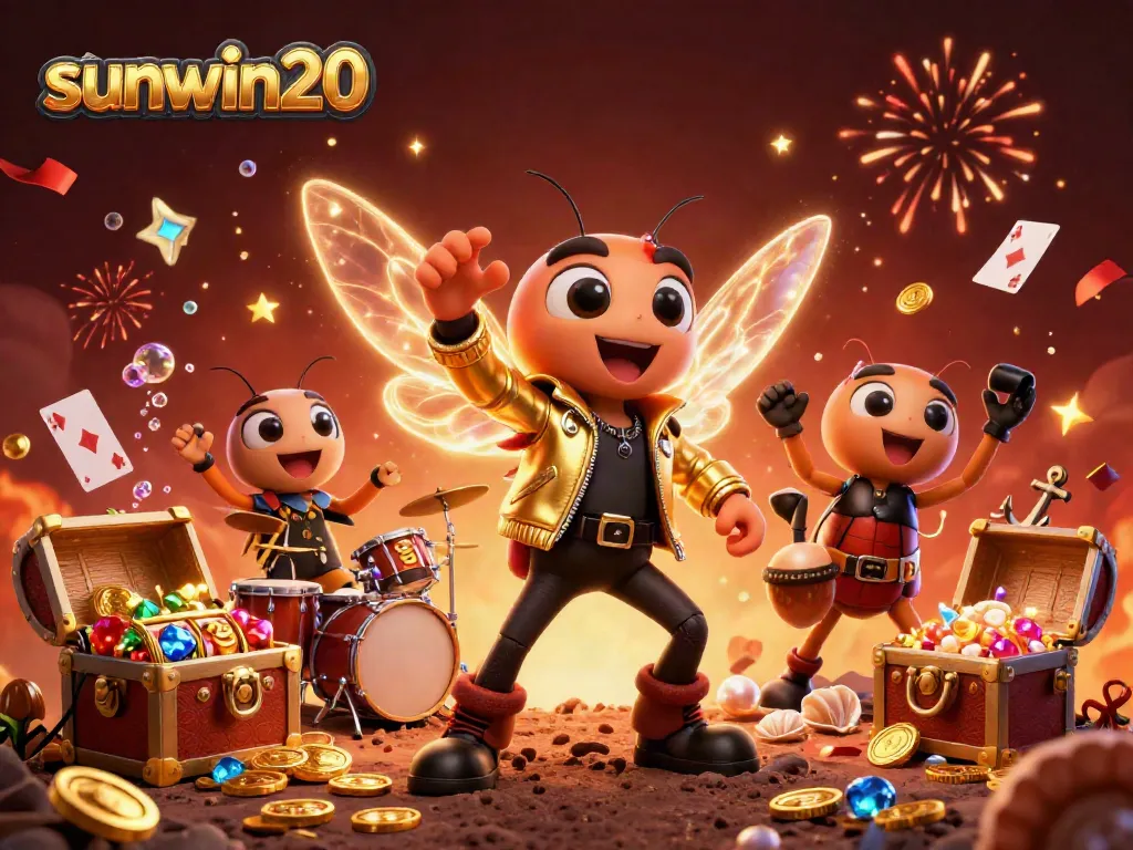 Experience thrilling moments at sunwin20 with engaging games and exciting rewards, showcased in vibrant 3D art.