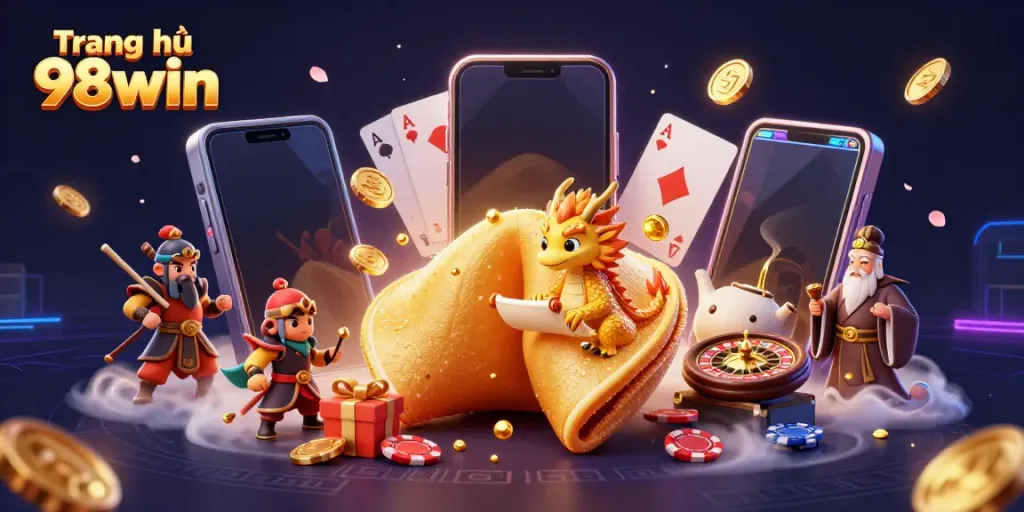 Experience the excitement of gambling at Trang chủ 98win with captivating characters and vibrant game elements.