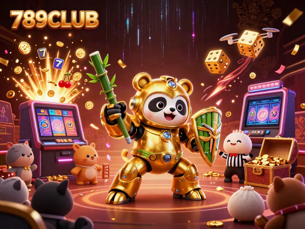 Engage in thrilling gameplay with 789CLUB, featuring dynamic casino elements and vibrant characters.